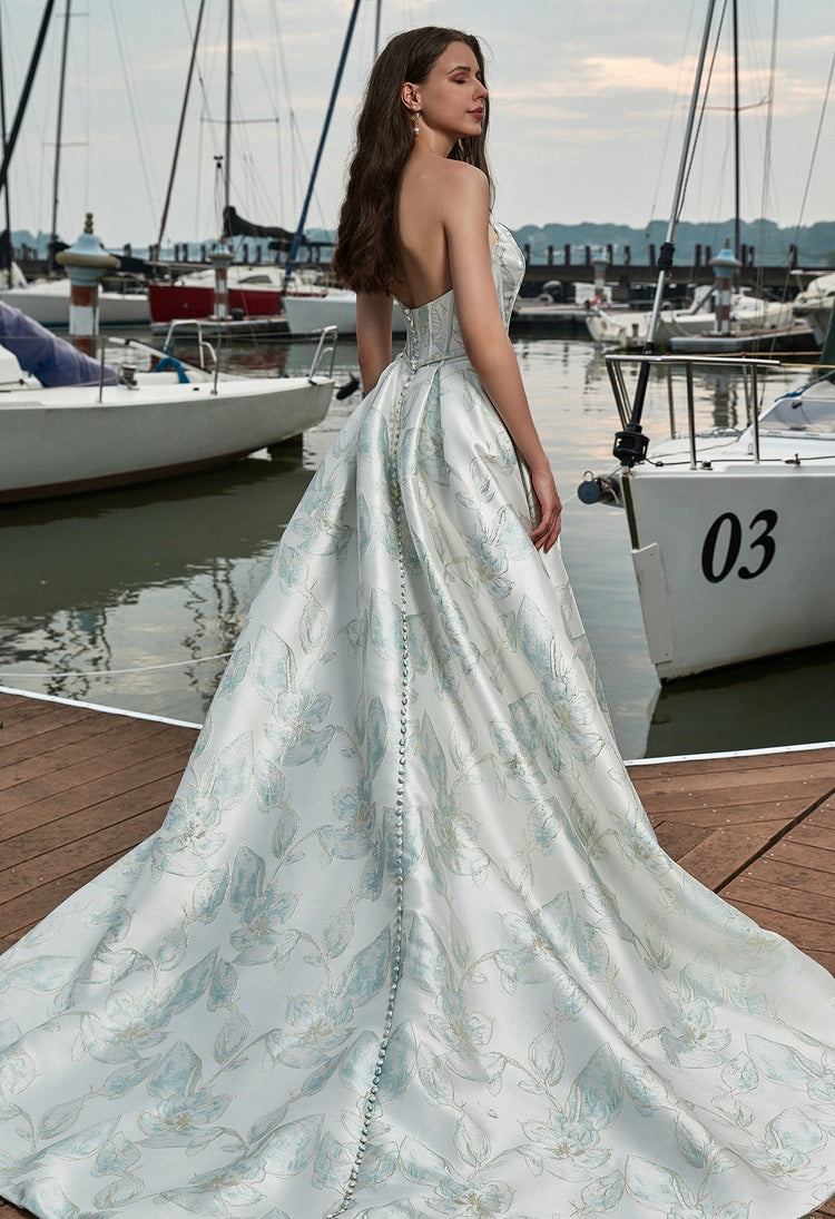 Custom wedding dress design – full garment view