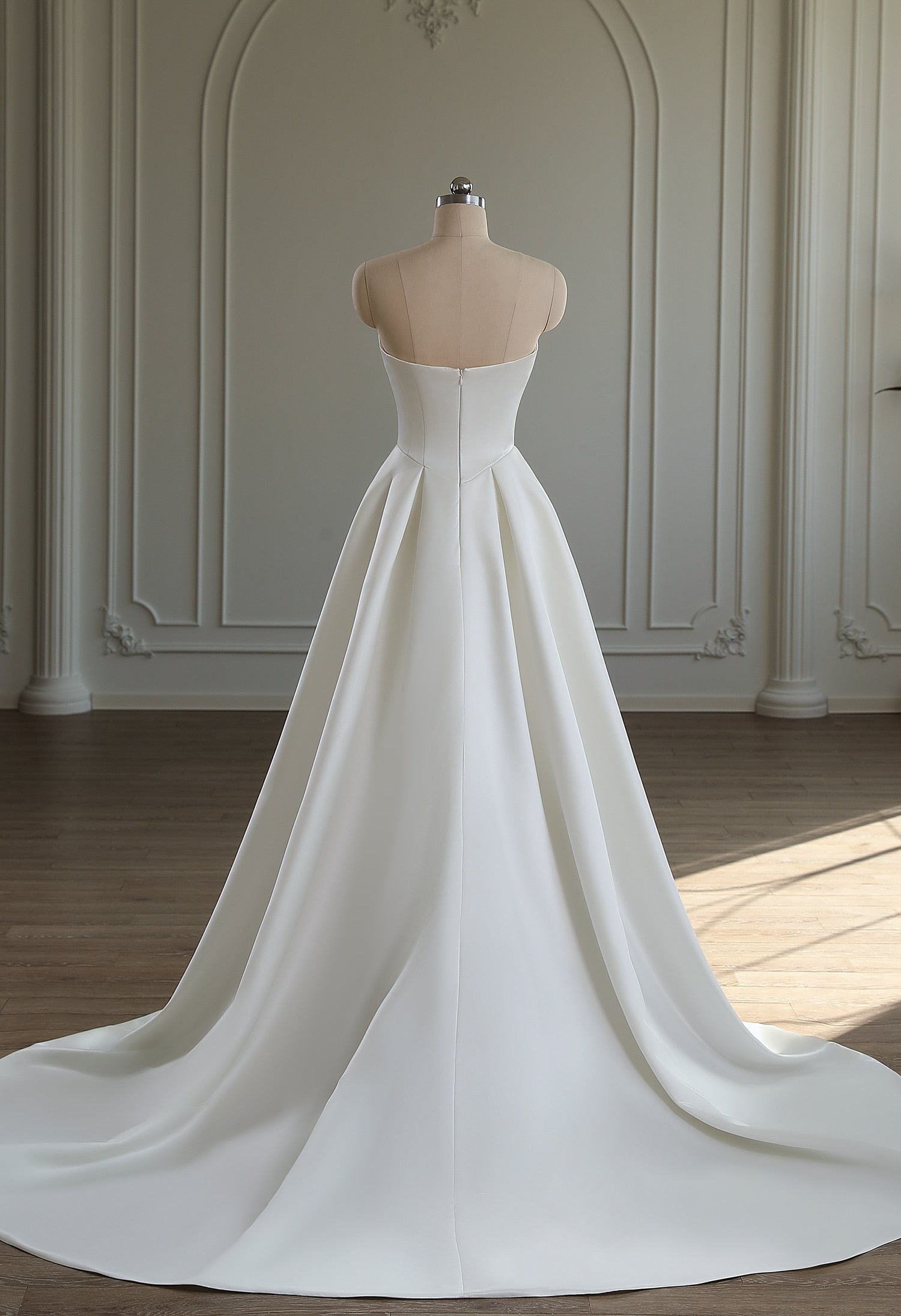 Designer bridal gown CK3476W with structured silhouette