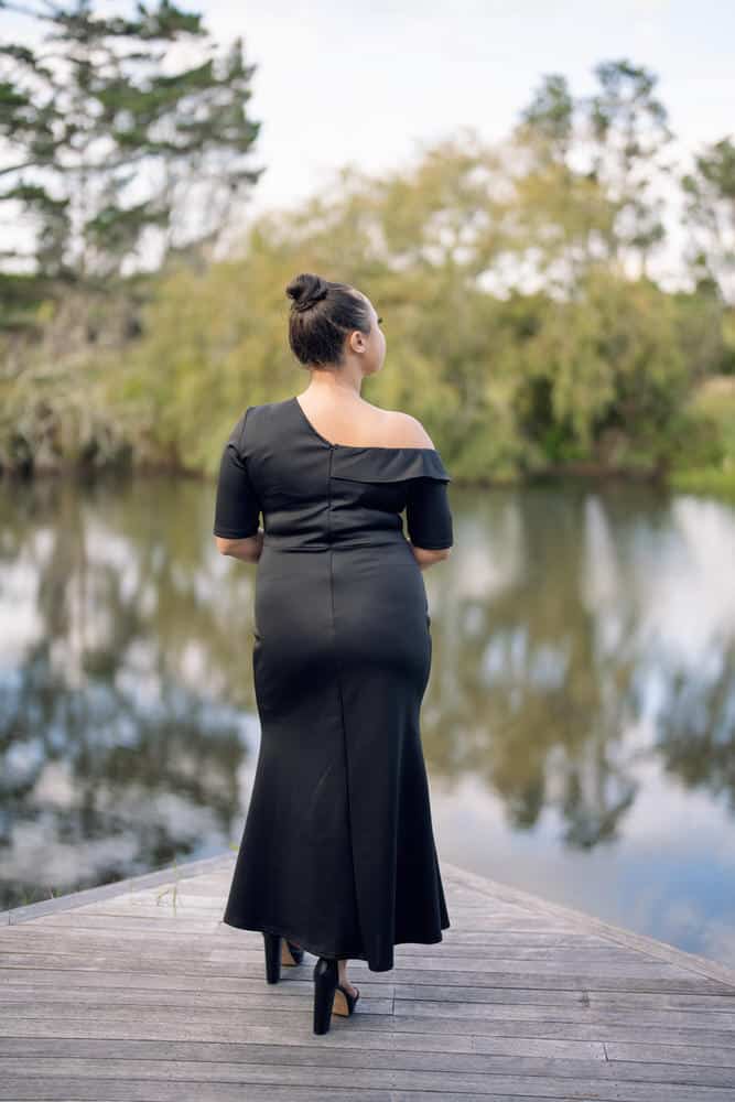 Modern wedding dress with fitted design