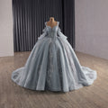 Silver Cinderella Dress, Disney Inspired Ball Gown, Fairytale Coloured Wedding Dress