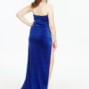 Strapless Royal Blue Velvet Dress