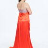 Hot Red Semi Sequins Gown