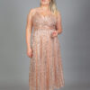 Rose Gold Midi Sequin Dress