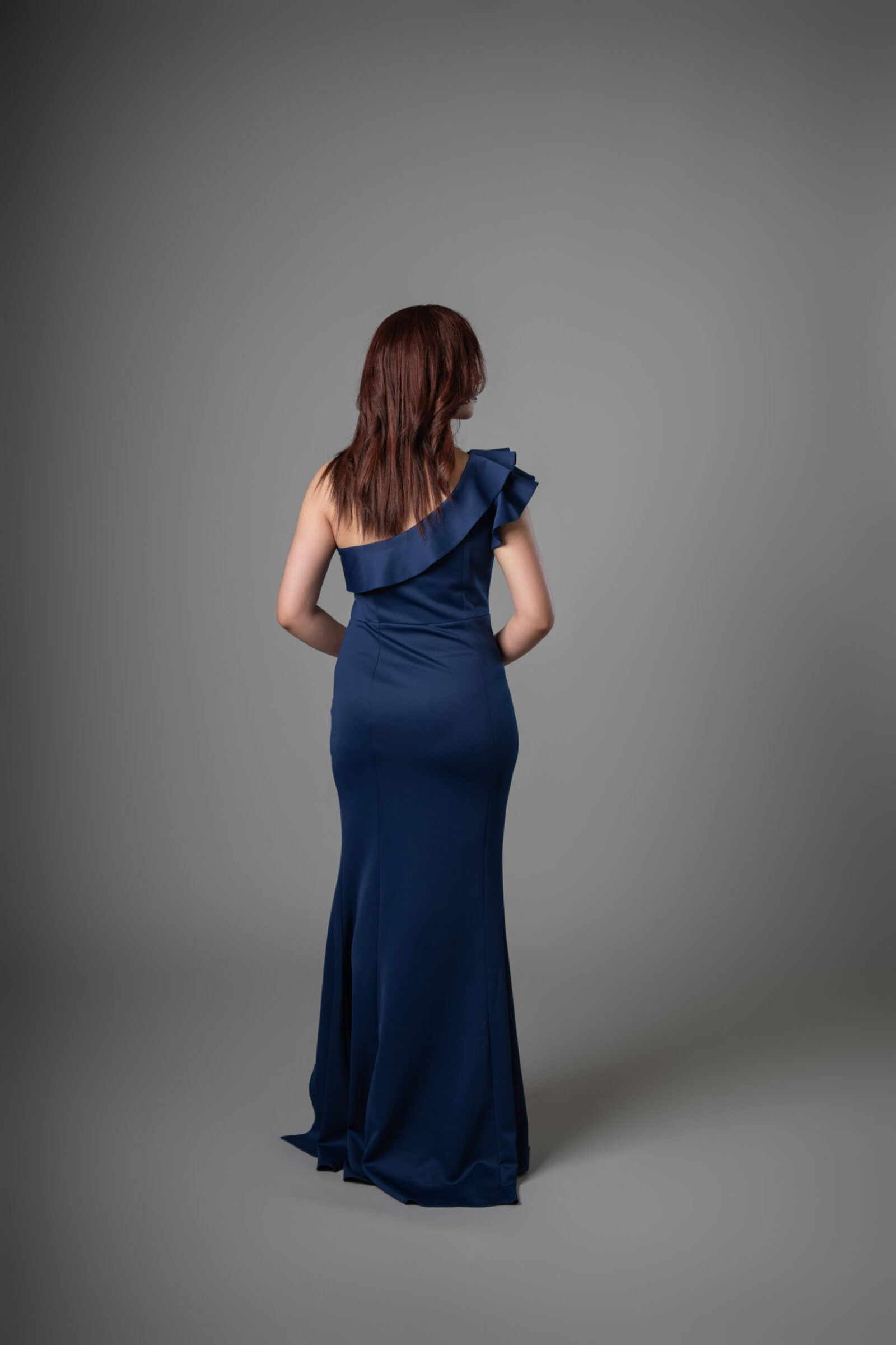 One Shoulder Ruffle Mermaid Formal Dress